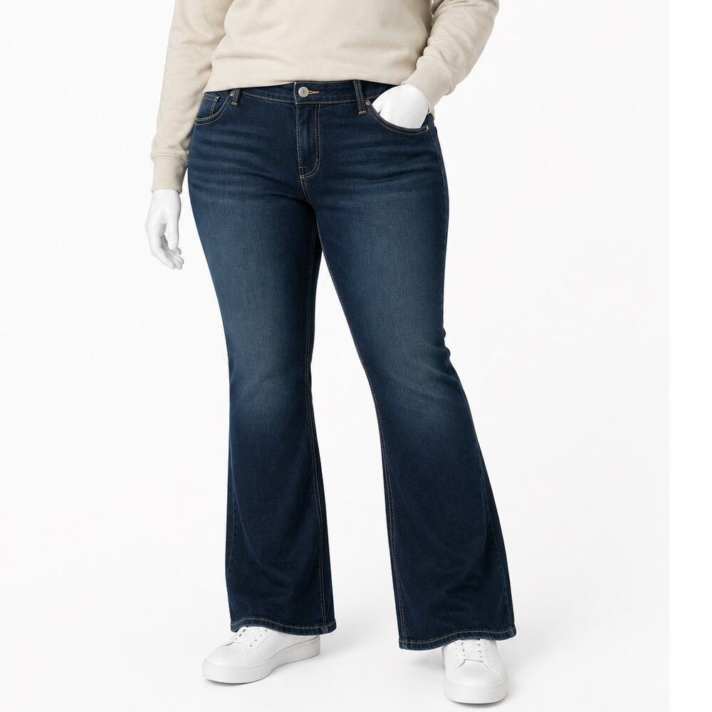 Silver Jeans Suki Mid Rise Slim Boot Jeans Womens Plus 20, 40x32 Dark Wash NWT